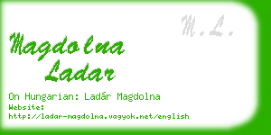 magdolna ladar business card