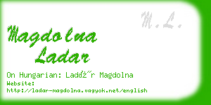 magdolna ladar business card